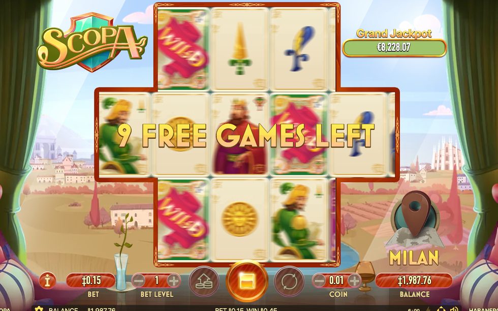 Reels with WILD symbols during a Free Games round